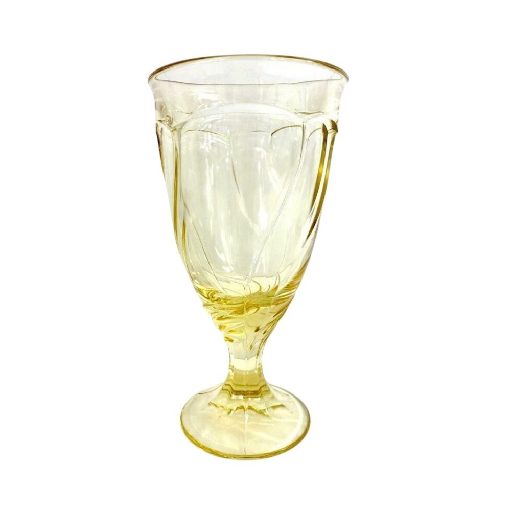 Noritake Sweet Swirl‎ Yellow Iced Tea Goblet RARE